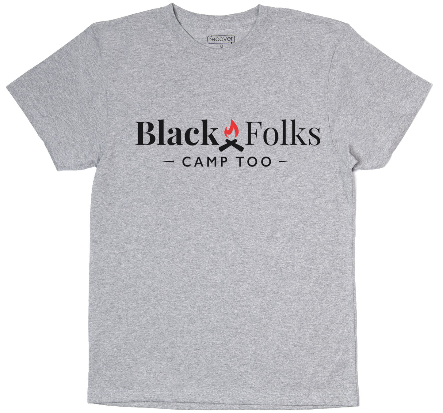 Men's Black Folks Camp Too Logo Tee