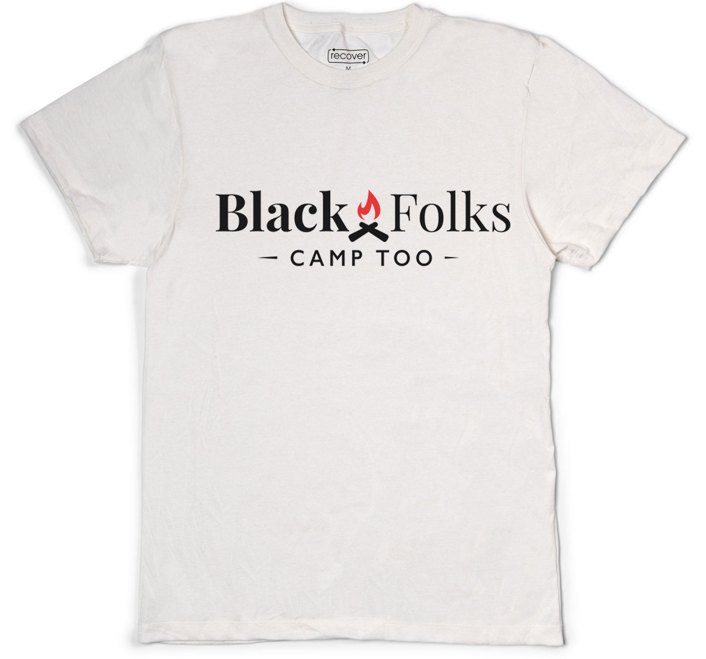 Men's Black Folks Camp Too Logo Tee