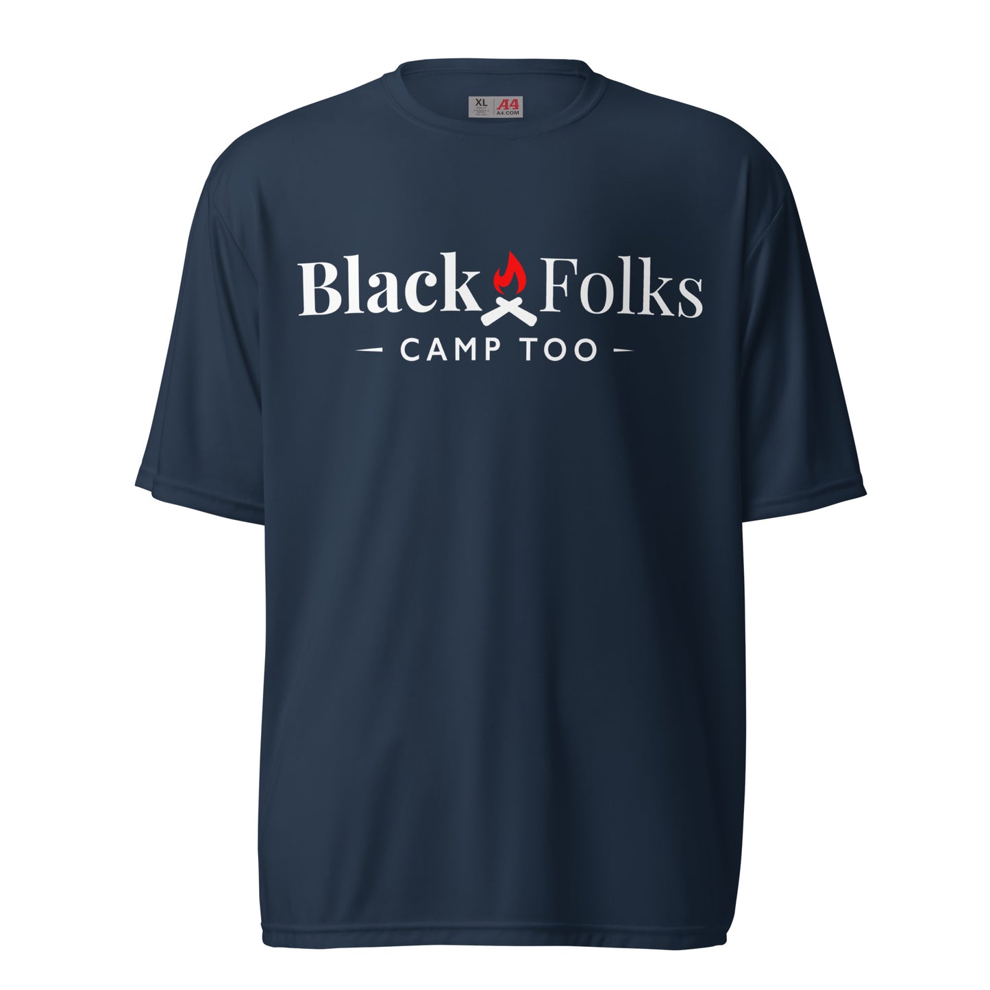 Black Folks Camp Too Logo Perfomance Tee