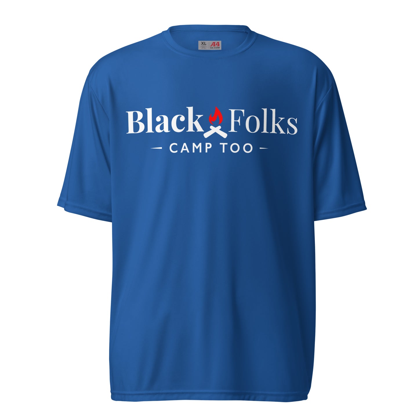 Black Folks Camp Too Logo Perfomance Tee